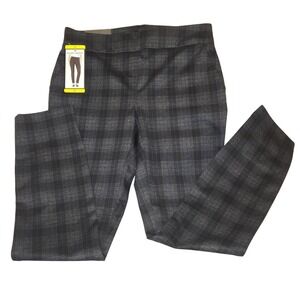 Hilary Radley Plaid Pull On Slim Leg Pants Trousers‎ Career Casual Small